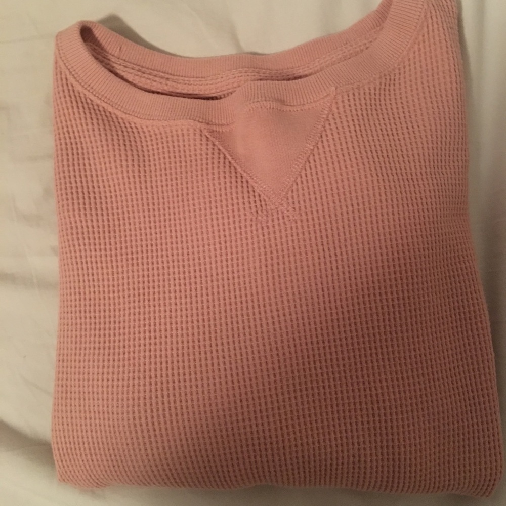 Abercrombie Flowy Waffle Long-Sleeve Shirt